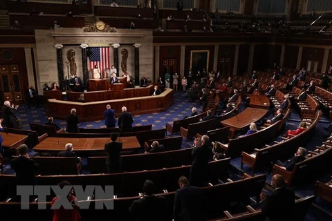 Quang cảnh phiên họp Quốc hội Mỹ ở Washington, DC,. (Ảnh: AFP/TTXVN) 