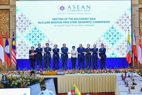 Bộ trưởng Ngoại giao Bùi Thanh Sơn dẫn đầu đoàn Việt Nam tham dự Hội nghị Ủy ban Hiệp ước Khu vực Đông Nam Á không có vũ khí hạt nhân (SEANWFZ). (Nguồn: baoquocte.vn) 