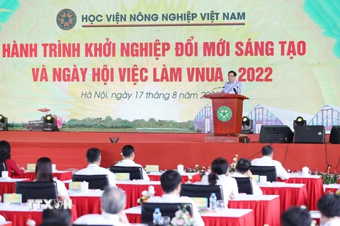 Thủ tướng Phạm Minh Chính phát biểu. (Ảnh: Dương Giang/TTXVN) 