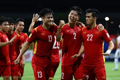 Các cầu thủ của Đội tuyển Việt Nam. (Ảnh: VFF) 