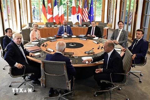 Lãnh đạo các nước G7 trong một buổi họp. (Ảnh: AFP/TTXVN) 