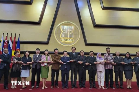 Các đại biểu tham dự Cuộc họp lần thứ 68 Nhóm đặc trách sáng kiến liên kết ASEAN (IAI). (Ảnh: TTXVN phát) 