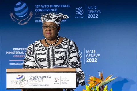 Tổng giám đốc Tổ chức Thương mại Thế giới (WTO) Ngozi Okonjo-Iweala. (Ảnh: AFP/TTXVN) 