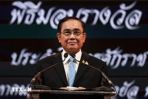 Thủ tướng Thái Lan Prayut Chan-o-cha phát biểu tại Bangkok ngày 17/8/2022. (Ảnh: AFP/TTXVN) 