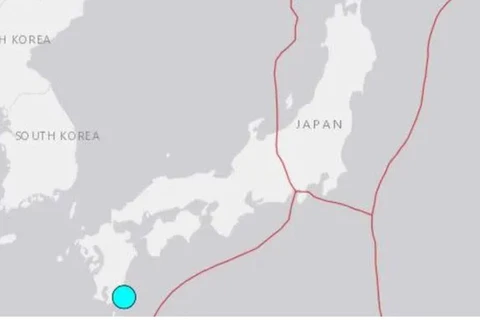 Vị trí của trận động đất. (Nguồn: news.yahoo.com)