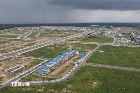 Công trình xã hội Khu tái định cư Lộc An-Bình Sơn. (Ảnh: Công Phong/TTXVN) 