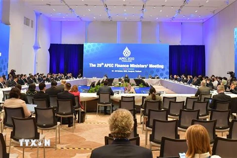 Quang cảnh Hội nghị Bộ trưởng Tài chính APEC 2022. (Ảnh: TTXVN phát)