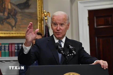 Tổng thống Mỹ Joe Biden phát biểu tại Washington, DC ngày 21/10/2022. (Ảnh: AFP/TTXVN) 