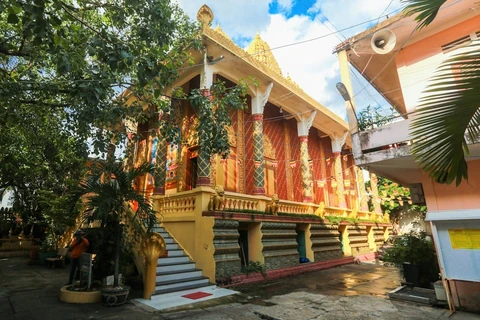 Tòa chính điện phía bên trong chùa Candaransi. (Nguồn: baodantoc.vn) 