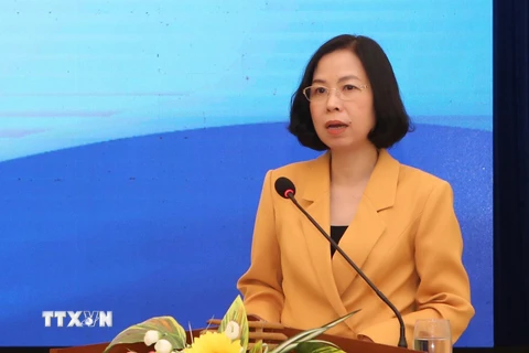 Tổng Giám đốc TTXVN Vũ Việt Trang phát biểu. (Ảnh: Trần Lê Lâm/TTXVN)