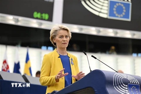 Chủ tịch Ủy ban châu Âu Ursula von der Leyen. (Ảnh: AFP/TTXVN)