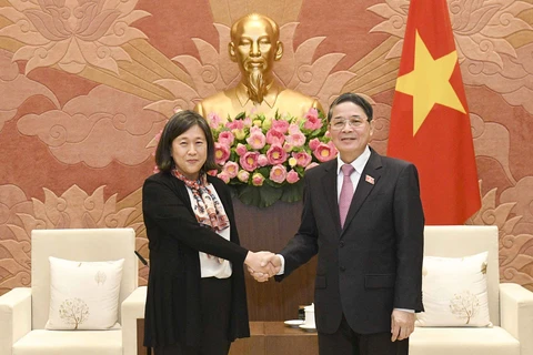 Phó Chủ tịch Quốc hội Nguyễn Đức Hải tiếp Đại diện Thương mại Hoa Kỳ Katherine Tai. (Nguồn: Cổng thông tin điện tử của Quốc hội)