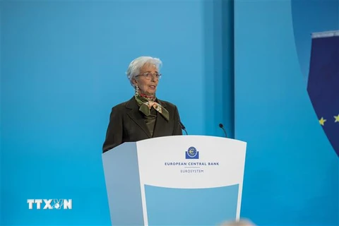 Chủ tịch ECB Christine Lagarde. (Ảnh: THX/TTXVN)