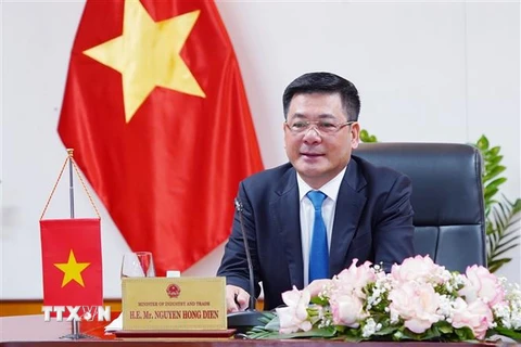 Bộ trưởng Bộ Công Thương Nguyễn Hồng Diên. (Ảnh: Trần Việt/TTXVN)