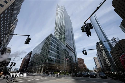 Trụ sở ngân hàng Goldman Sachs ở New York, Mỹ. (Ảnh: AFP/TTXVN) \