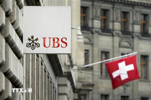 Logo ngân hàng UBS. (Ảnh: AFP/TTXVN)