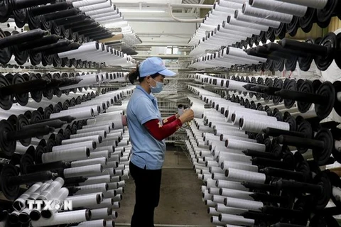 Sản xuất bao bì tại Công ty cổ phần bao bì Hà Tiên, Kiên Giang. (Ảnh: Lê Huy Hải/TTXVN)