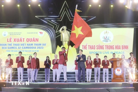 [Photo] Lễ xuất quân Đoàn Thể thao Việt Nam dự SEA Games 32