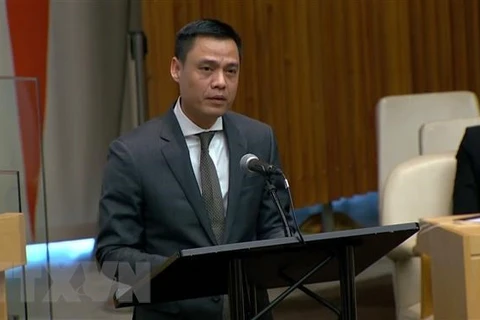 Đại sứ Đặng Hoàng Giang, Trưởng Phái đoàn Đại diện thường trực Việt Nam tại Liên hợp quốc. (Ảnh: TTXVN phát)
