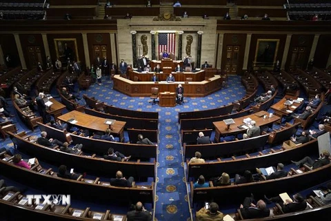 Toàn cảnh một phiên họp của Hạ viện Mỹ ở Washington DC. (Ảnh: AFP/TTXVN)