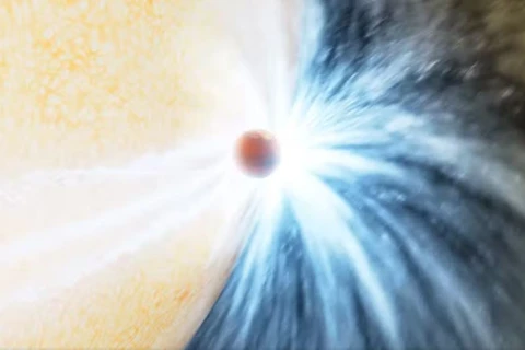 Các nhà thiên văn học lần đầu tiên chứng kiến một ngôi sao "nuốt chửng' một hành tinh. (Nguồn: Caltech/Ipac)