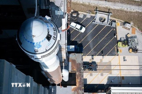 Tàu vũ trụ Starliner tại Trạm vũ trụ Cape Canaveral ở Florida, Mỹ, ngày 18/5/2022. (Ảnh: AFP/TTXVN)