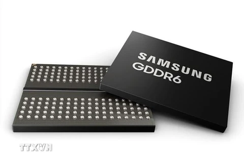 Một loại chip của hãng Samsung. (Ảnh: Yonhap/TTXVN)