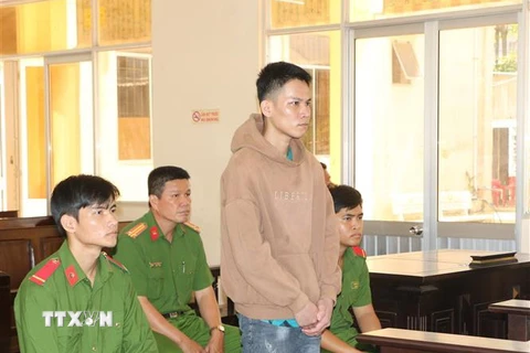 Bị cáo Nguyễn Văn Vũ tại phiên tòa. (Ảnh: Tuấn Kiệt/TTXVN)