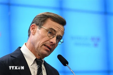 Thủ tướng Thụy Điển Ulf Kristersson. (Nguồn: AFP/TTXVN)