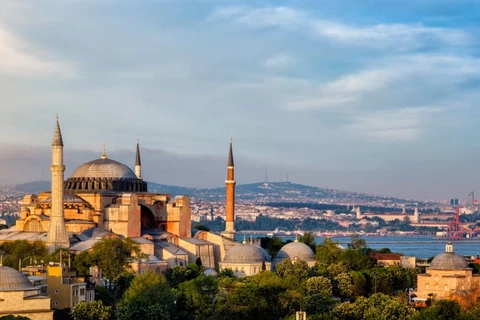 Những ngọn tháp ở Hagia Sophia, Istanbul, Thổ Nhĩ Kỳ. (Nguồn: Getty Images)