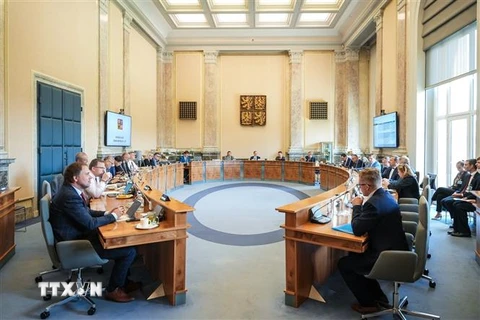 Chính phủ Séc phê duyệt chiến lược xuất khẩu mới giai đoạn 2023-2033 tại cuộc họp ngày 26/7. (Ảnh: TTXVN phát)