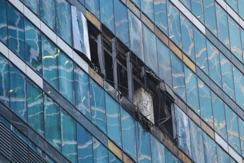Khoảnh khắc vụ nổ lớn xảy ra khi UAV cảm tử lao vào cao ốc ở Moskva