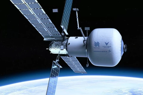 Hình ảnh minh họa về trạm vũ trụ thương mại Starlab. (Nguồn: Nanoracks/Lockheed Martin/Voyager Space)