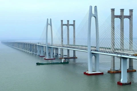 Tuyến đường nối các thành phố Phúc Châu, Hạ Môn và Chương Châu ở tỉnh Phúc Kiến. (Nguồn: APA)