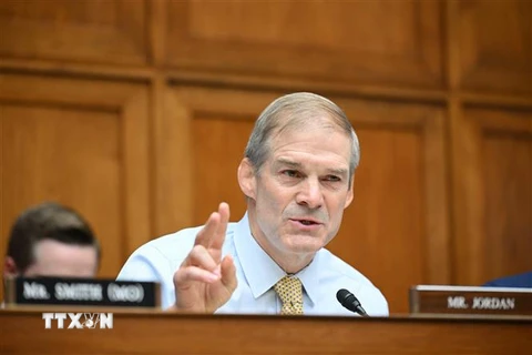 Hạ nghị sỹ Cộng hòa theo đường lối cánh hữu - ông Jim Jordan. (Ảnh: AFP/TTXVN)