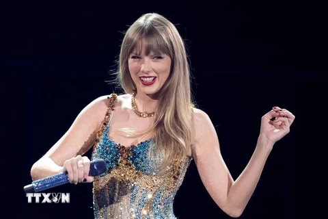 Ca sỹ Taylor Swift biểu diễn tại Texas, Mỹ ngày 31/3/2023. (Ảnh: AFP/TTXVN)