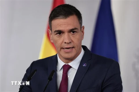 Thủ tướng Tây Ban Nha Pedro Sanchez. (Ảnh: AFP/TXVN)