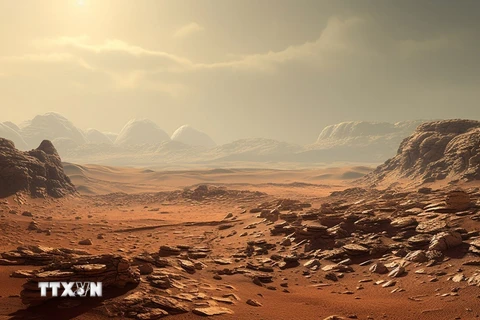 Xe tự hành Curiosity của Cơ quan Hàng không Vũ trụ Mỹ (NASA) di chuyển thành công đến Gediz Vallis Ridge, hệ tầng địa chất quan trọng trên Sao Hỏa. (Ảnh: Ts2.space/TTXVN)