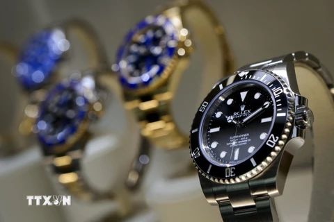 Đồng hồ thuộc thương hiệu Rolex của Thụy Sĩ. (Ảnh: AFP/TTXVN)