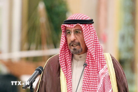 Ông Sheikh Mohammed Sabah al-Salem al-Sabah trong buổi lễ tuyên thệ nhậm chức Thủ tướng Kuwait tại Kuwait City ngày 17/1/2024. (Ảnh: AFP/TTXVN)
