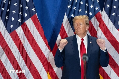 Cựu Tổng thống Mỹ Donald Trump trong cuộc vận động tranh cử ở Richmond, Virginia, ngày 2/3/2024. (Ảnh: AFP/TTXVN)