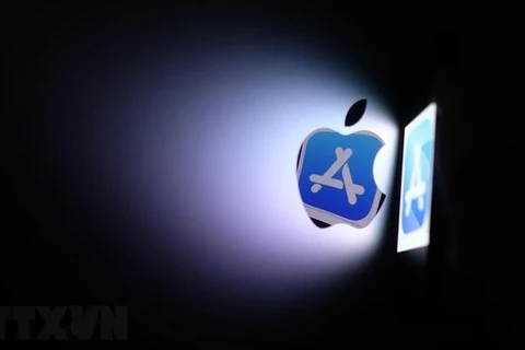 Biểu tượng App store của Apple. (Ảnh: AFP/TTXVN)