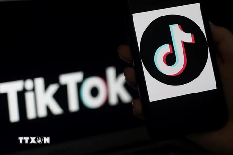 Biểu tượng ứng dụng TikTok. (Ảnh: AFP/TTXVN)