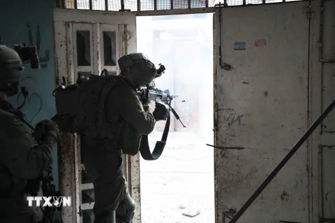 Binh sỹ Israel được triển khai tại Rafah, Dải Gaza, ngày 18/5/2024. (Ảnh: THX/TTXVN)