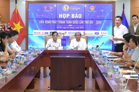 Toàn cảnh buổi họp báo. (Nguồn: VOV)