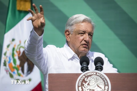 Tổng thống Mexico Andres Manuel Lopez Obrador. (Ảnh: AFP/TTXVN)