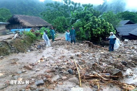 Thôn Đồng Tâm, xã Yên Thành, huyện Quang Bình (Hà Giang) là một trong những địa phương bị thiệt hại nặng nề do mưa lũ. Ảnh: Minh Tâm-TTXVN