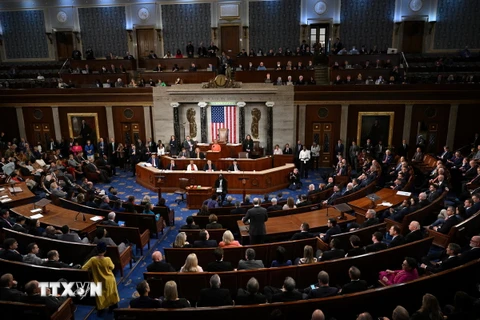 Toàn cảnh một phiên họp Quốc hội Mỹ tại Washington, DC. (Ảnh: AFP/TTXVN)