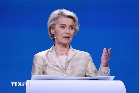 Chủ tịch Ủy ban châu Âu (EC) Ursula von der Leyen. (Ảnh: THX/TTXVN)