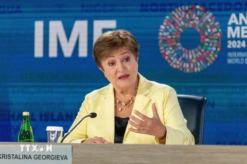 Giám đốc Quỹ Tiền tệ Quốc tế (IMF) Kristalina Georgieva. (Ảnh: THX/TTXVN)